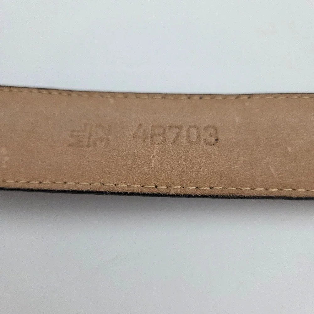 Brighton‎ Belt Black Croc Embossed Leather Mixed Metal Buckle Womens Size M
